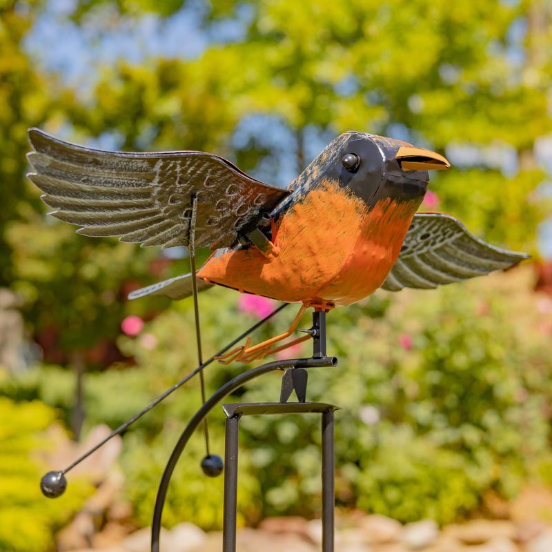 59.5" Tall Flying Robin Iron Swing Stake