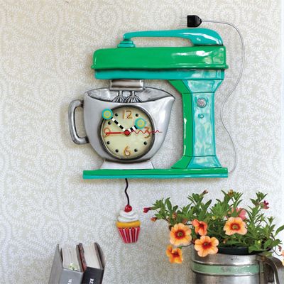 CLOCK - VINTAGE MIXER - GREEN