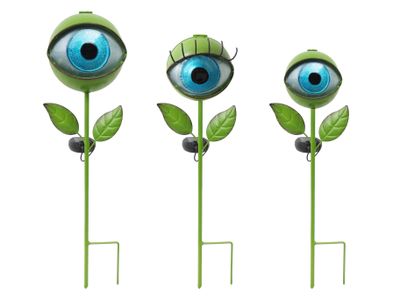 Solar Lighted Eyeball Stake - Medium w/Lashes
