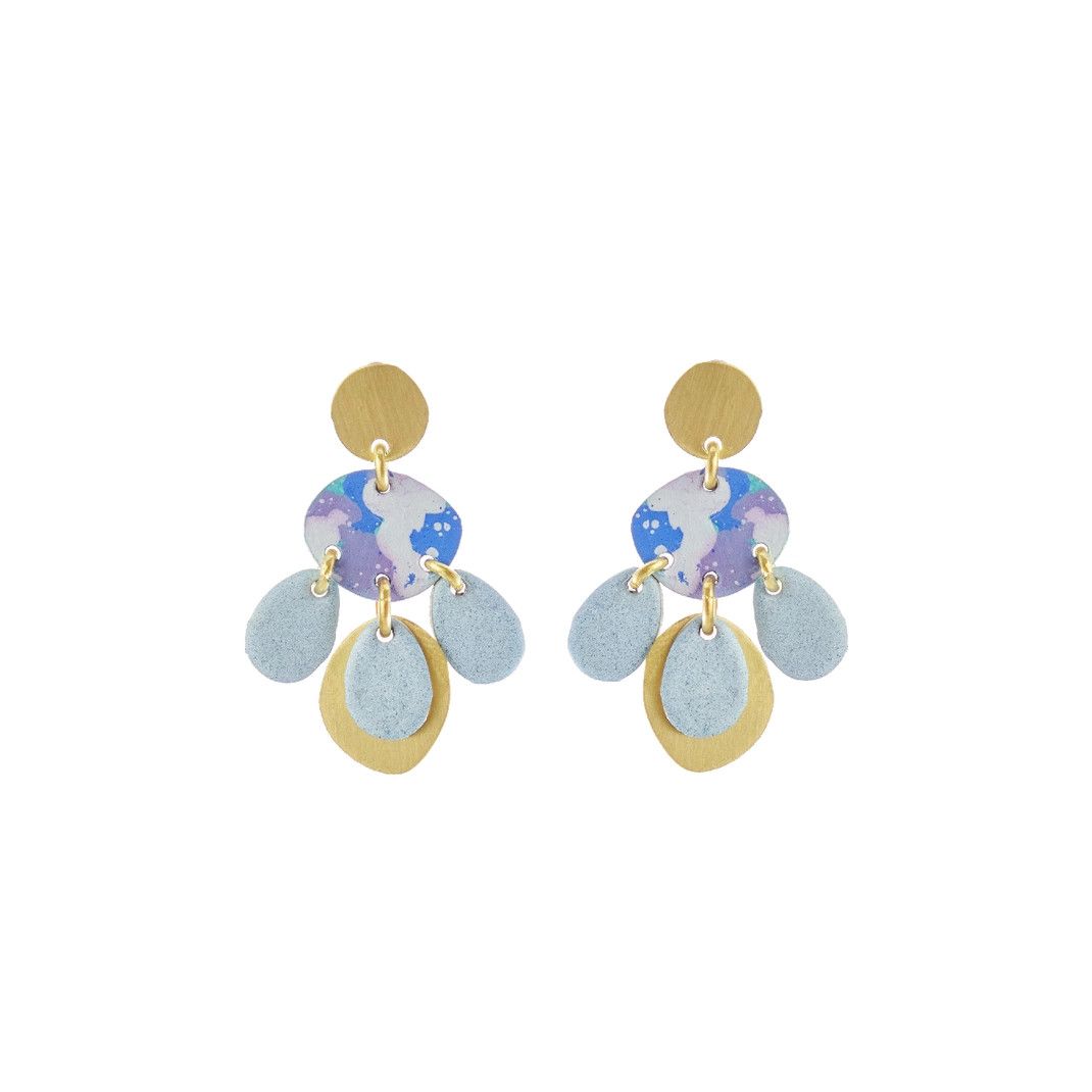 River Stones Xs Earring - MixBlue