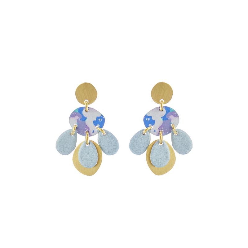 River Stones Xs Earring - MixBlue