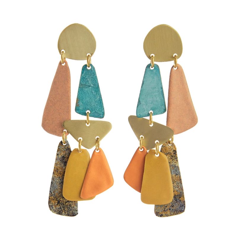 Sierra Lg Earring - Mix Brown