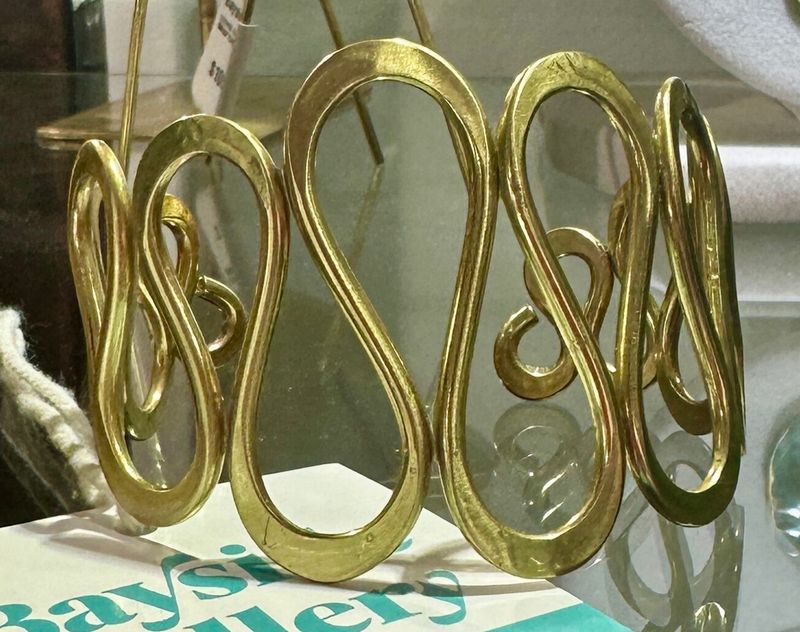 WAVE CUFF SMALL - BRASS