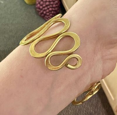 WAVE CUFF SMALL - BRASS