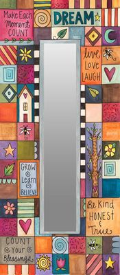 PLAYFUL PATCHWORK WALL MIRROR 12" x 28"