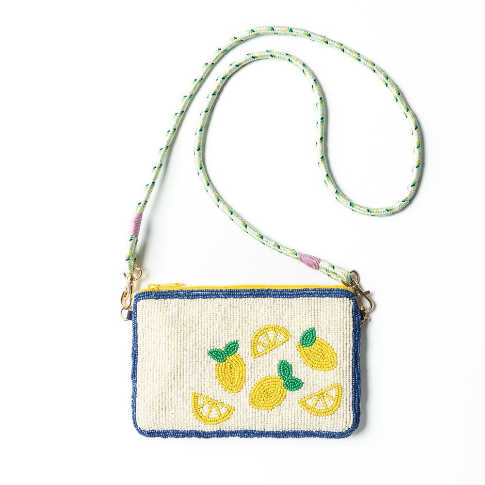 Leila Lemons Seed Bead Clutch With Strap