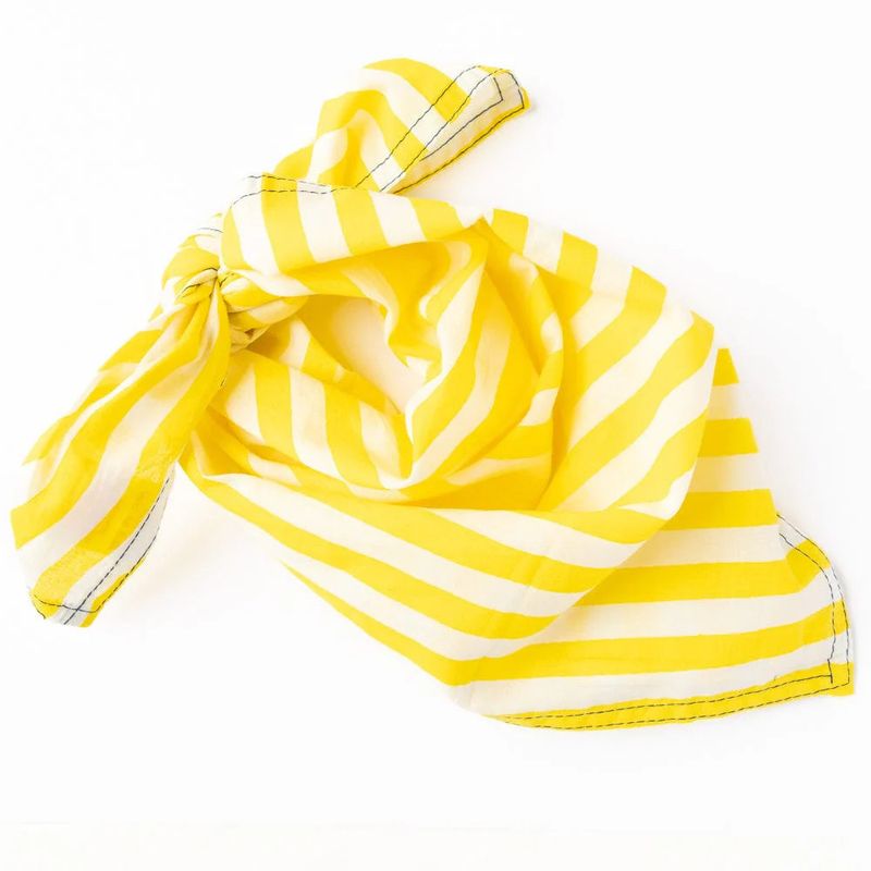 Naomi Bandana Stripe Yellow White