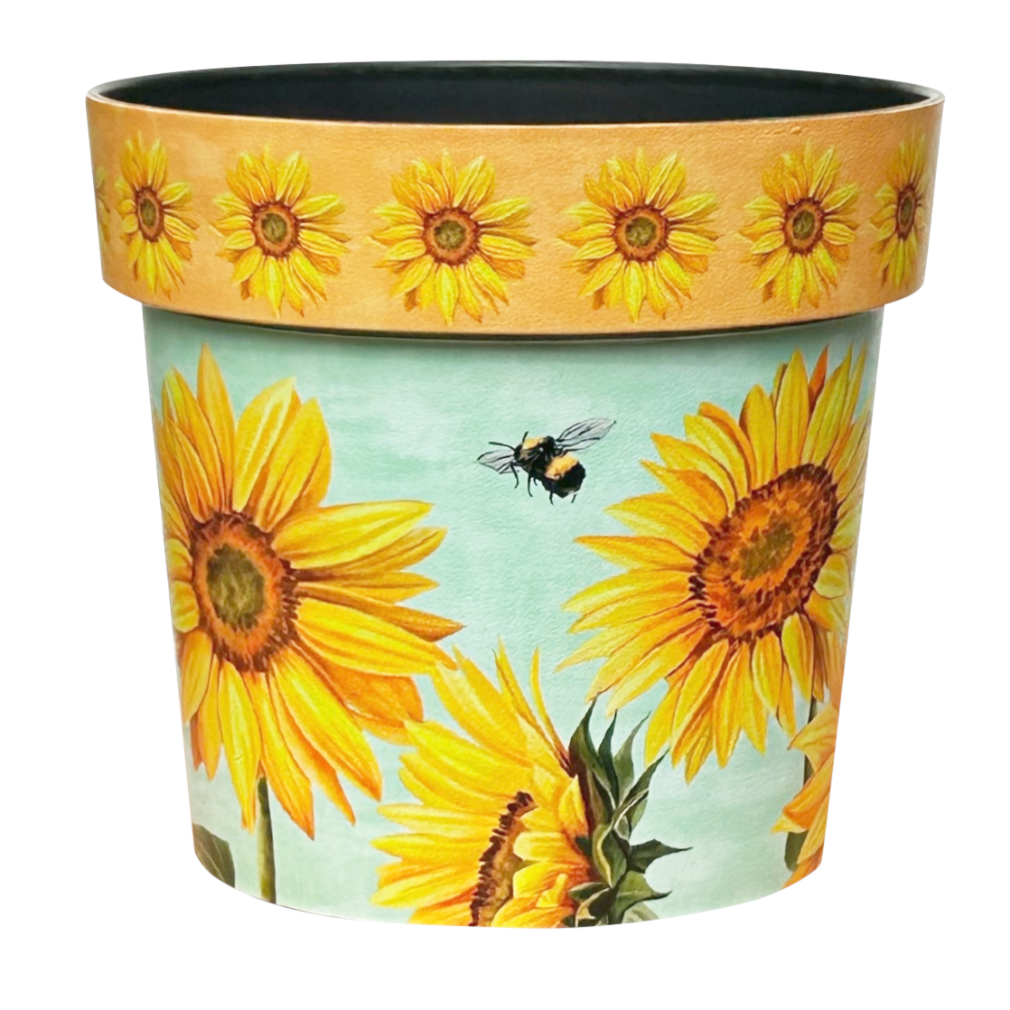 ZEST POT WATERCOLOR SUNFLOWER 6 IN