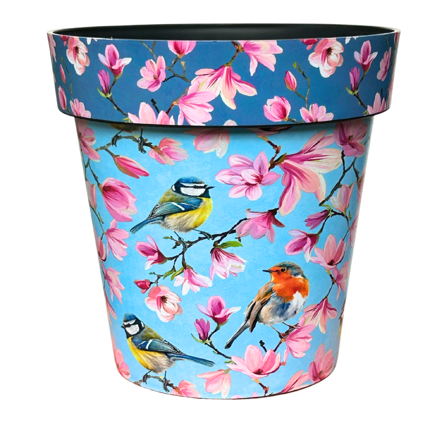 ZEST POT WATERCOLOR BIRDS 15 IN