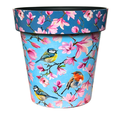 ZEST POT WATERCOLOR BIRDS 15 IN