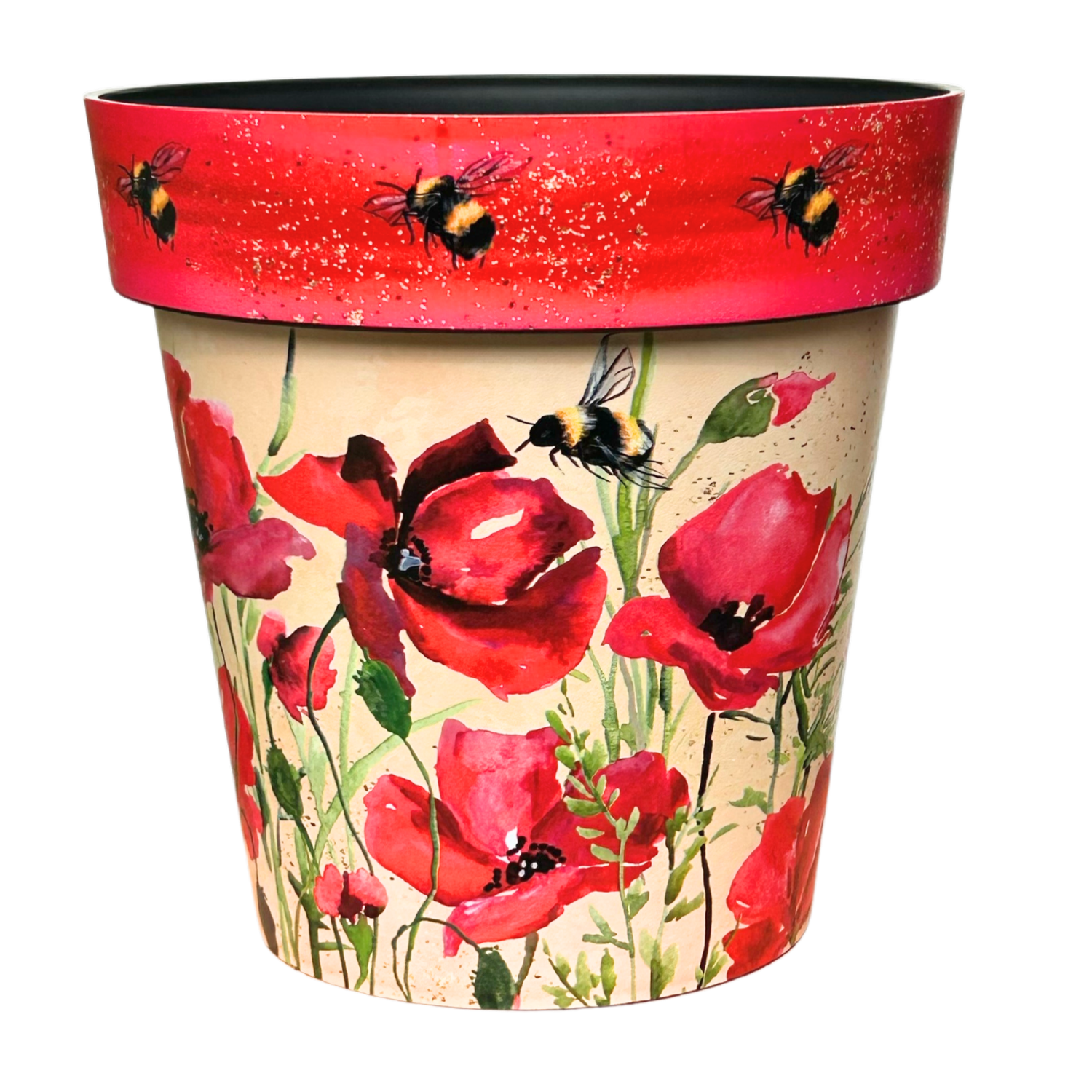 ZEST POT POPPIES &amp; BEES 15 IN
