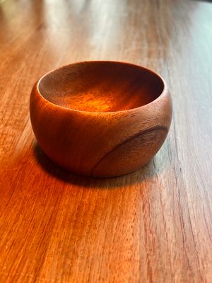 Mini Hand Turned Wood Bowl - Mahogany