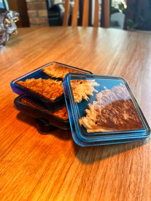 Burl Wood &amp; Resin Coaster