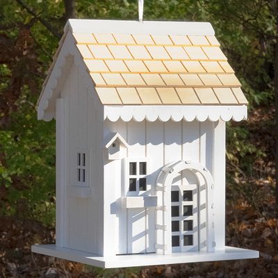Arbor Cottage Birdhouse - White