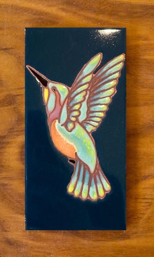 3X6 HUMMINGBIRD TILE - DARK TURQUOISE