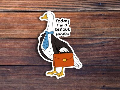 Serious Goose Sticker-3 inch