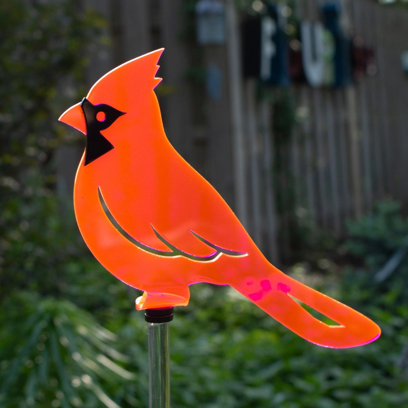 CARDINAL LAWN  STAKE - ACRYLIC 18&quot; TALL