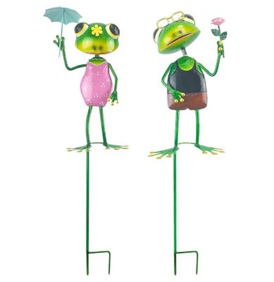Garden Stake Frog w/ Umbrella
