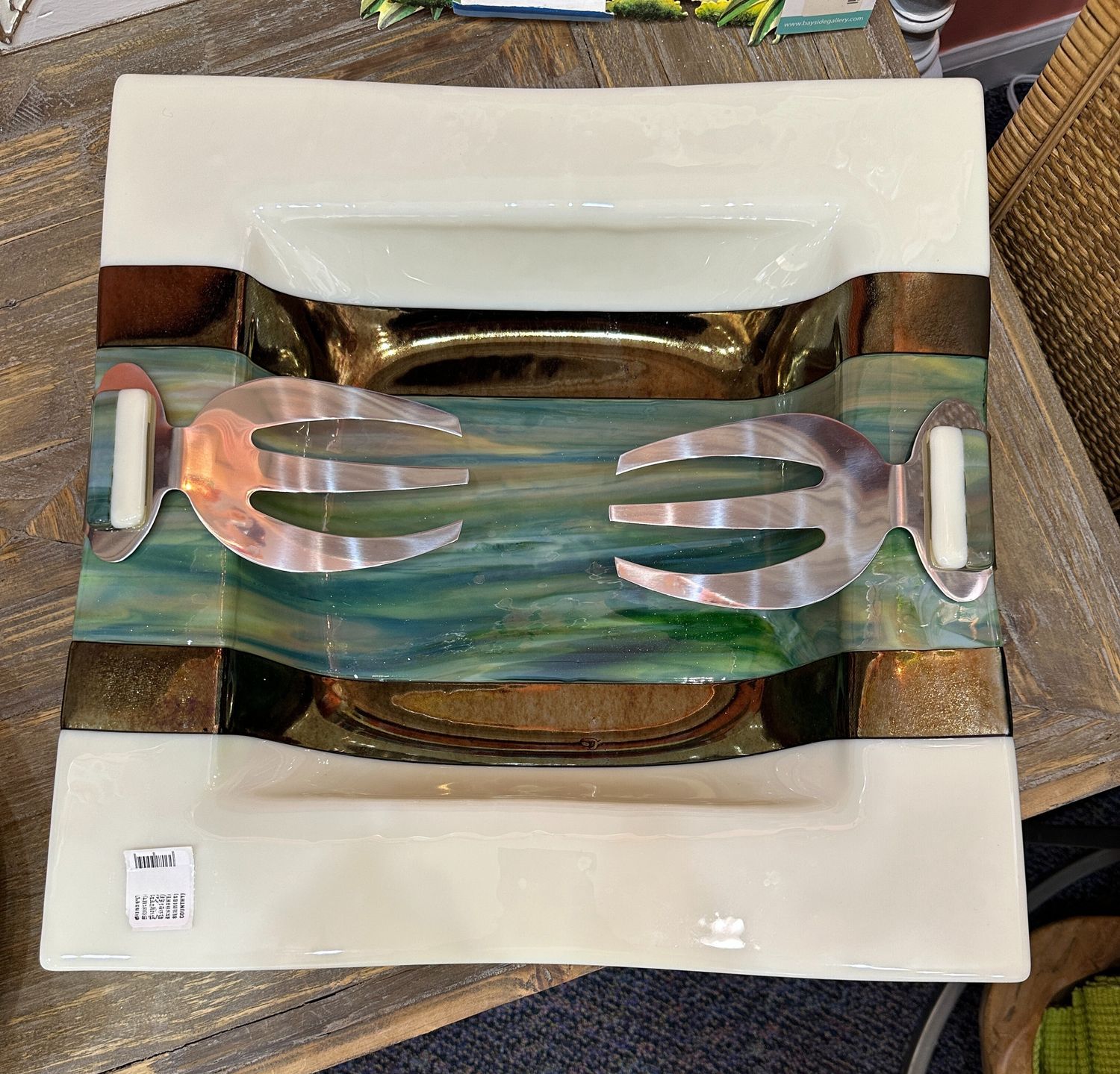 16&quot; JUMBO SALAD BOWL WITH SERVERS (HILL COUNTRY)