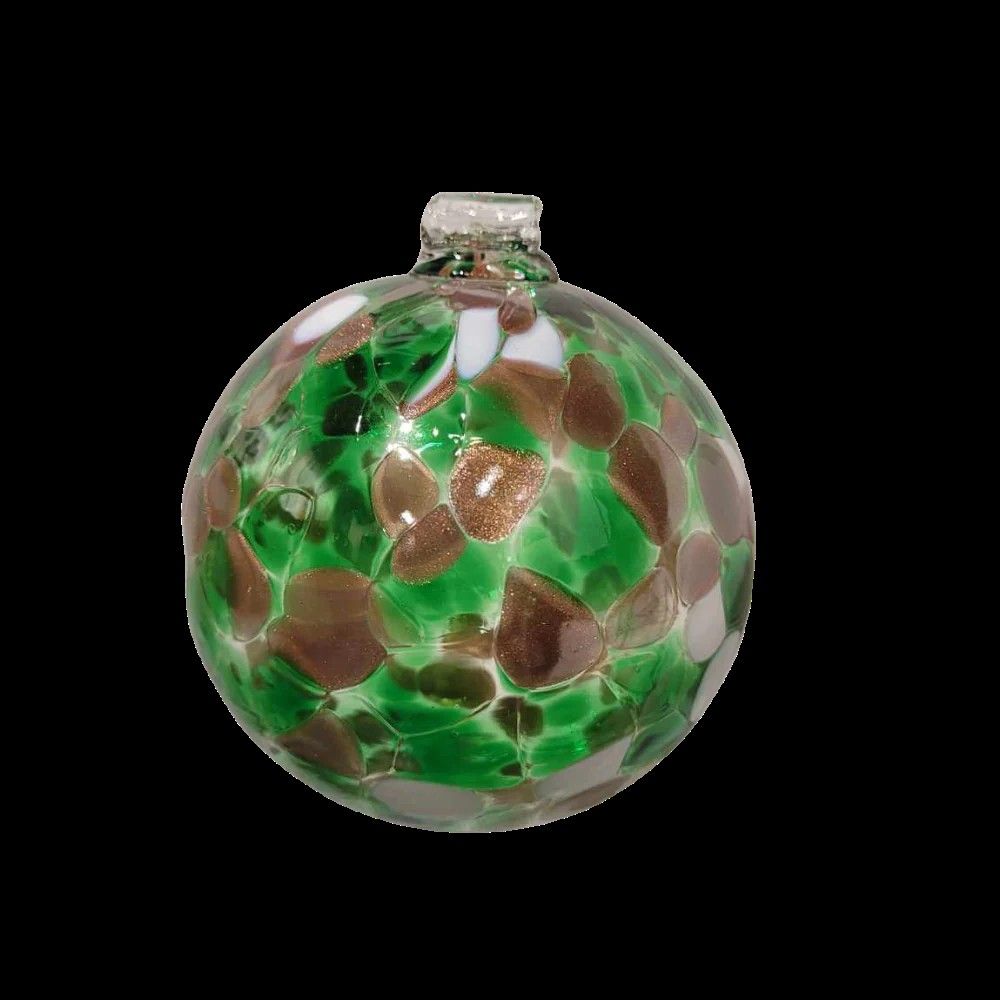 6&quot; HOLIDAY CALICO BALL EVERGREEN