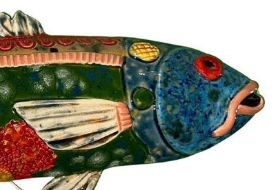 BLUE FISH WALL ART