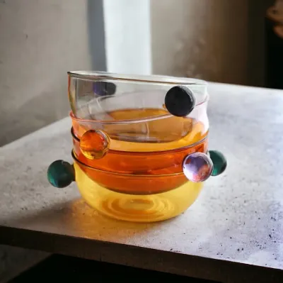 Borosilicate Glass  Dessert Bowl - Brown
