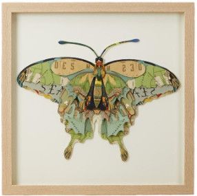&quot;Meadow Flight&quot; Butterfly Collage Wall Art