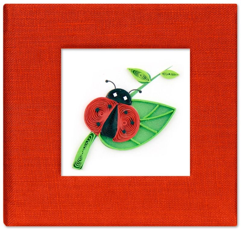 QUILLED LADYBUG STICKY NOTE PAD COVER