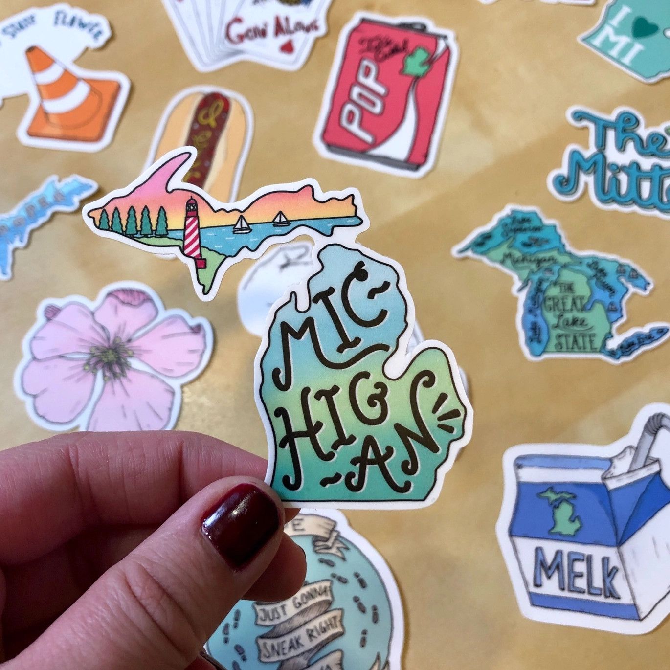 Michigan Lighthouse Sticker