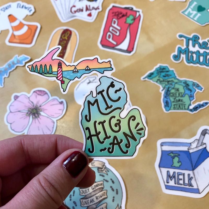 Michigan Lighthouse Sticker