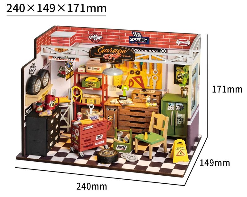 GARAGE WORKSHOP DIY MINIATURE HOUSE KIT