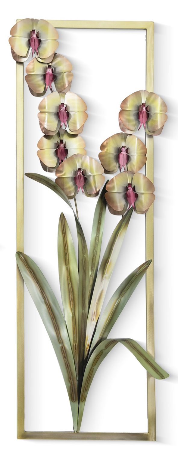 ORCHID FRAME - WALL SCULPTURE (8 FLOWER)