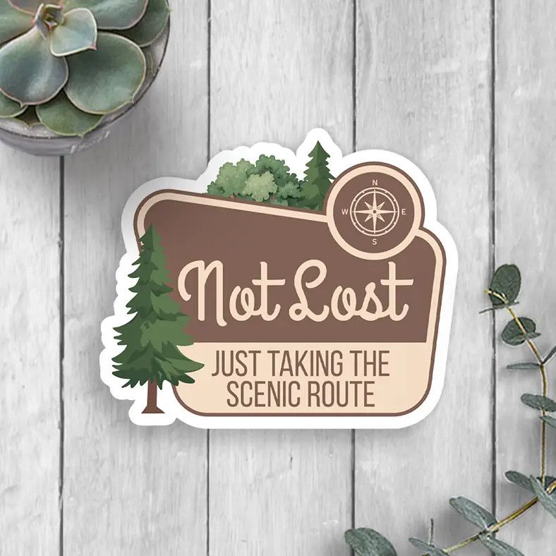 Not Lost Scenic Router Sticker