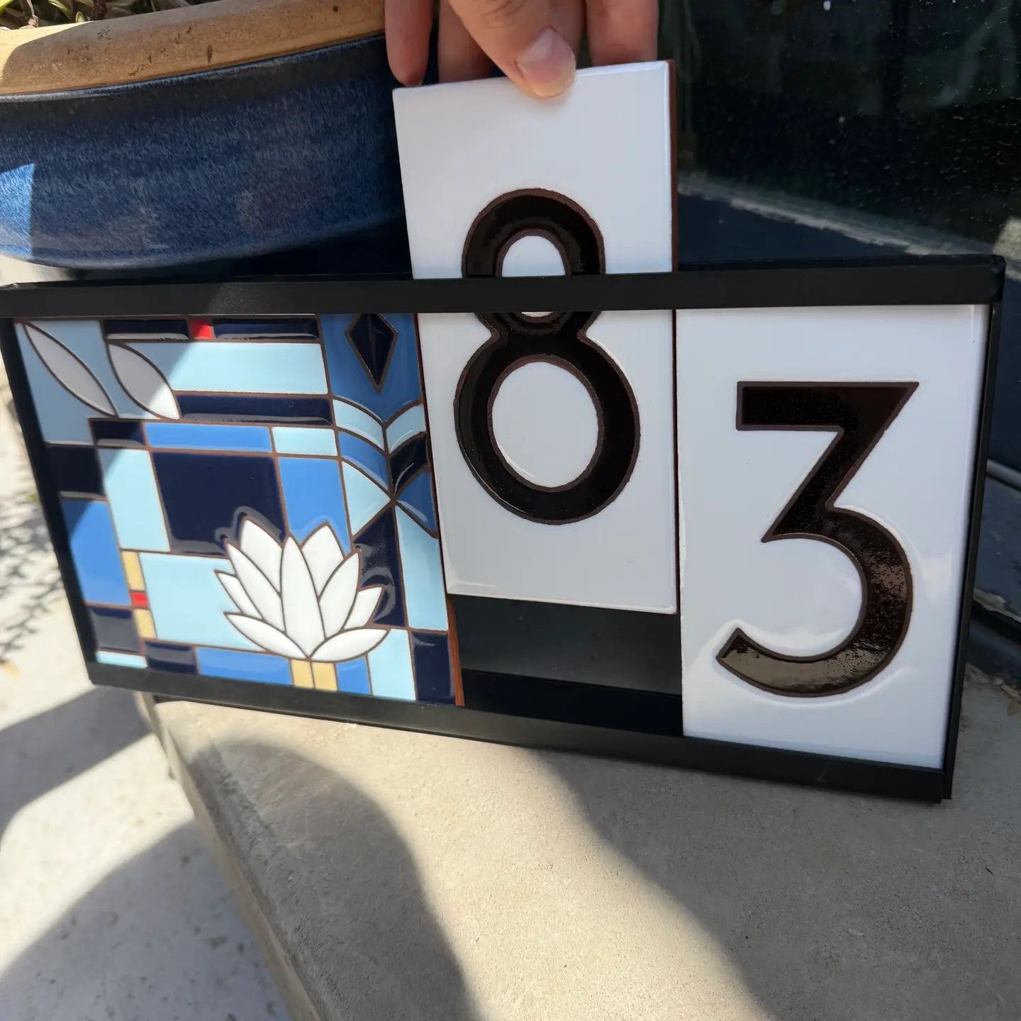 METAL HOUSE NUMBER FRAME - ADDRESS SIGN