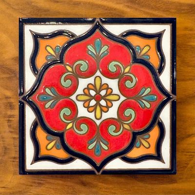 6X6 ART TILE - TALAVERA TRADITIONAL BLUE