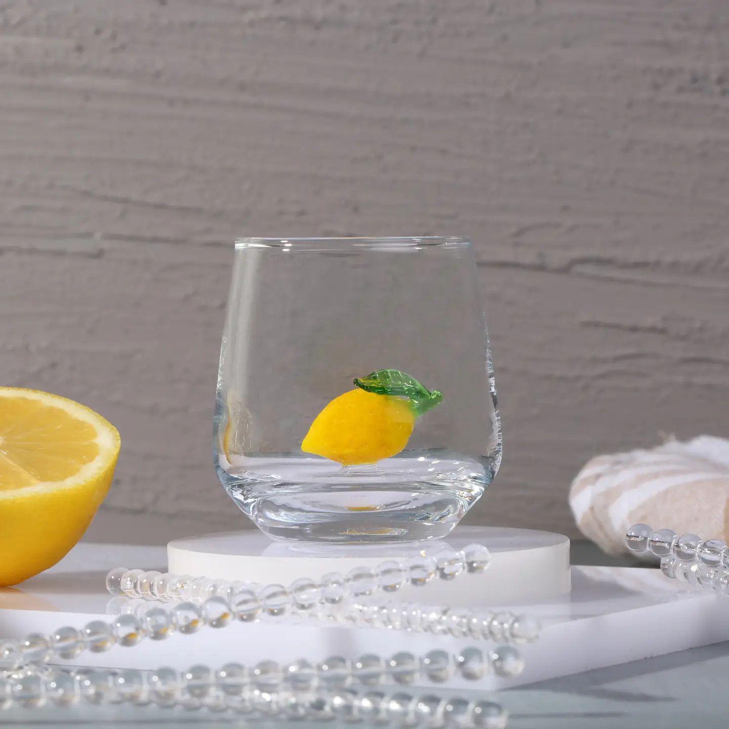 GLASS LEMON SHOT GLASS