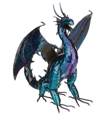 FIRE DRAGON DECOR 22&quot; - PURPLE / BLUE