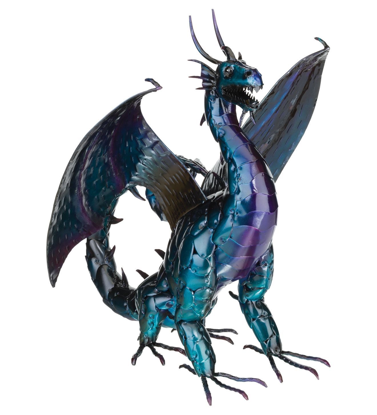 FIRE DRAGON DECOR 22&quot; - PURPLE / BLUE