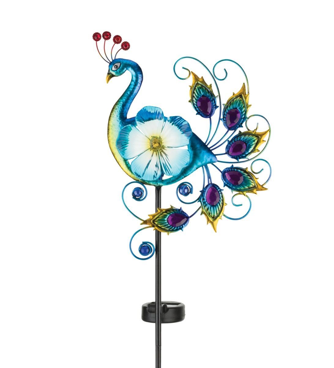 PEACOCK SOLAR STAKE - BLUE