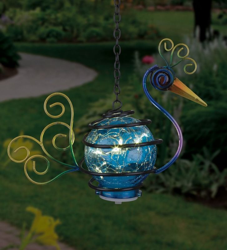 BIRD SOLAR LANTERN - PEACOCK