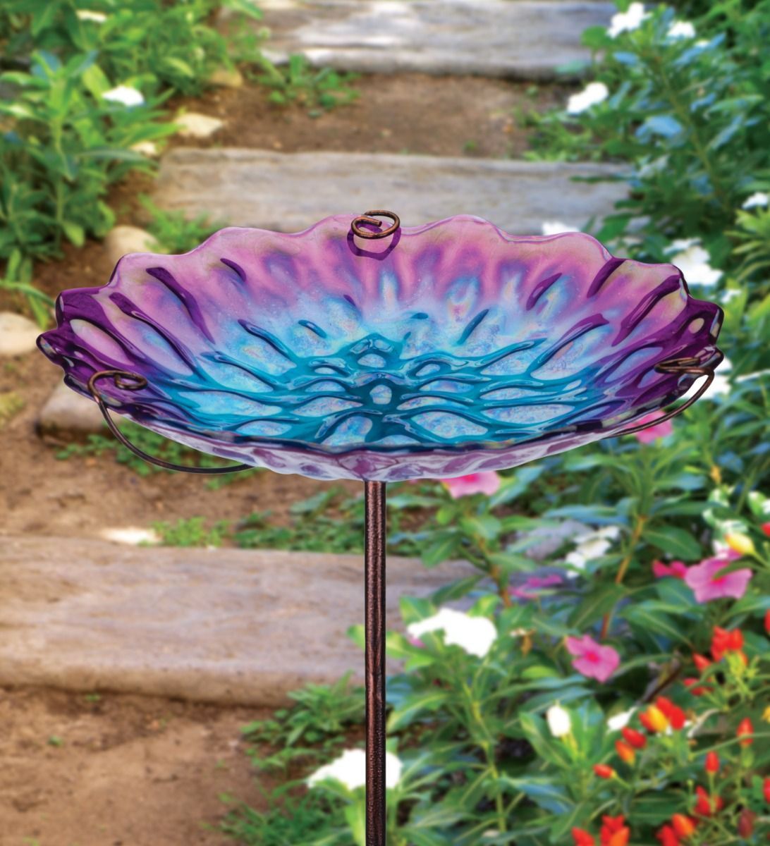 BIRDBATH / FEEDER STAKE - HONEYCOMB
