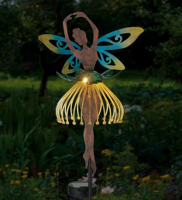 FAIRY DANCER SOLAR STAKE - YELLOW
