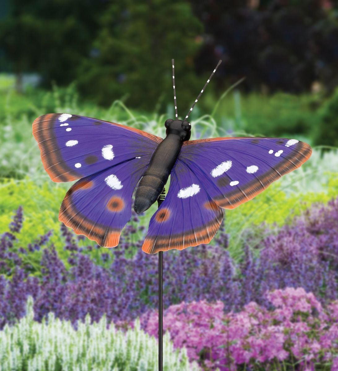46&quot; BUTTERFLY STAKE - PURPLE EMPEROR