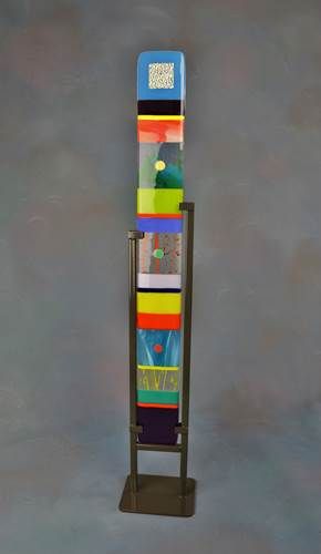 VERTICAL TOTEM SCULPTURE 3&quot; X 27&quot; - BEACH