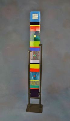 VERTICAL TOTEM SCULPTURE 3&quot; X 27&quot; - BEACH