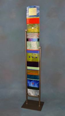 VERTICAL TOTEM SCULPTURE 5&quot; X 34&quot; - BEACH