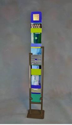 VERTICAL TOTEM SCULPTURE 3&quot; X 27&quot; - WATER