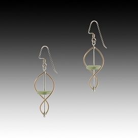 SPINNING SEA GLASS EARRING