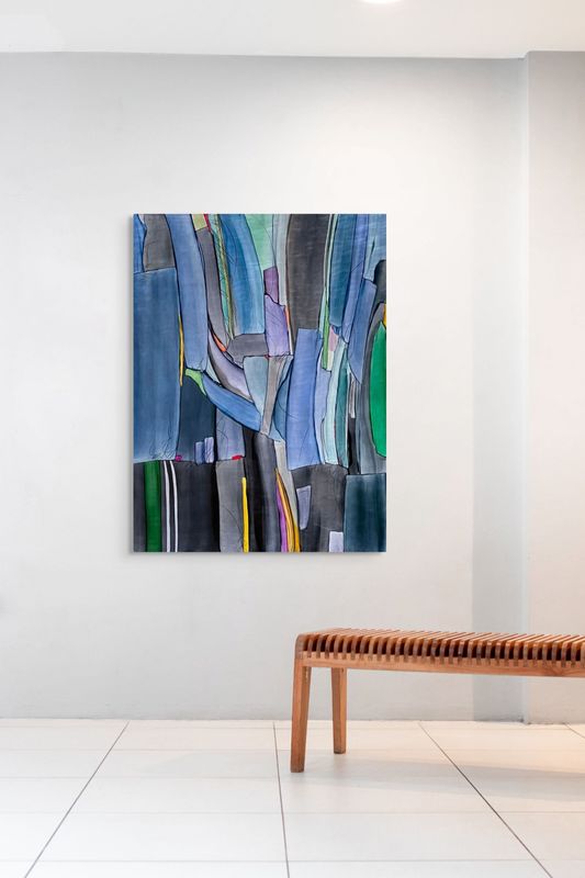 ORGANIZED CHAOS #2563 | 36&quot; X 48&quot; | ALCOHOL INK ON ALUMINUM