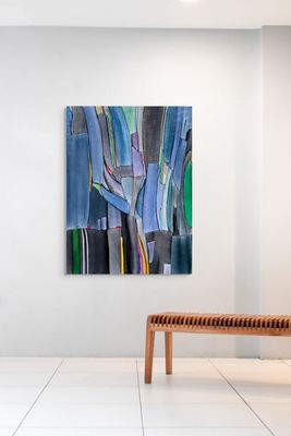 ORGANIZED CHAOS #2563 | 36&quot; X 48&quot; | ALCOHOL INK ON ALUMINUM
